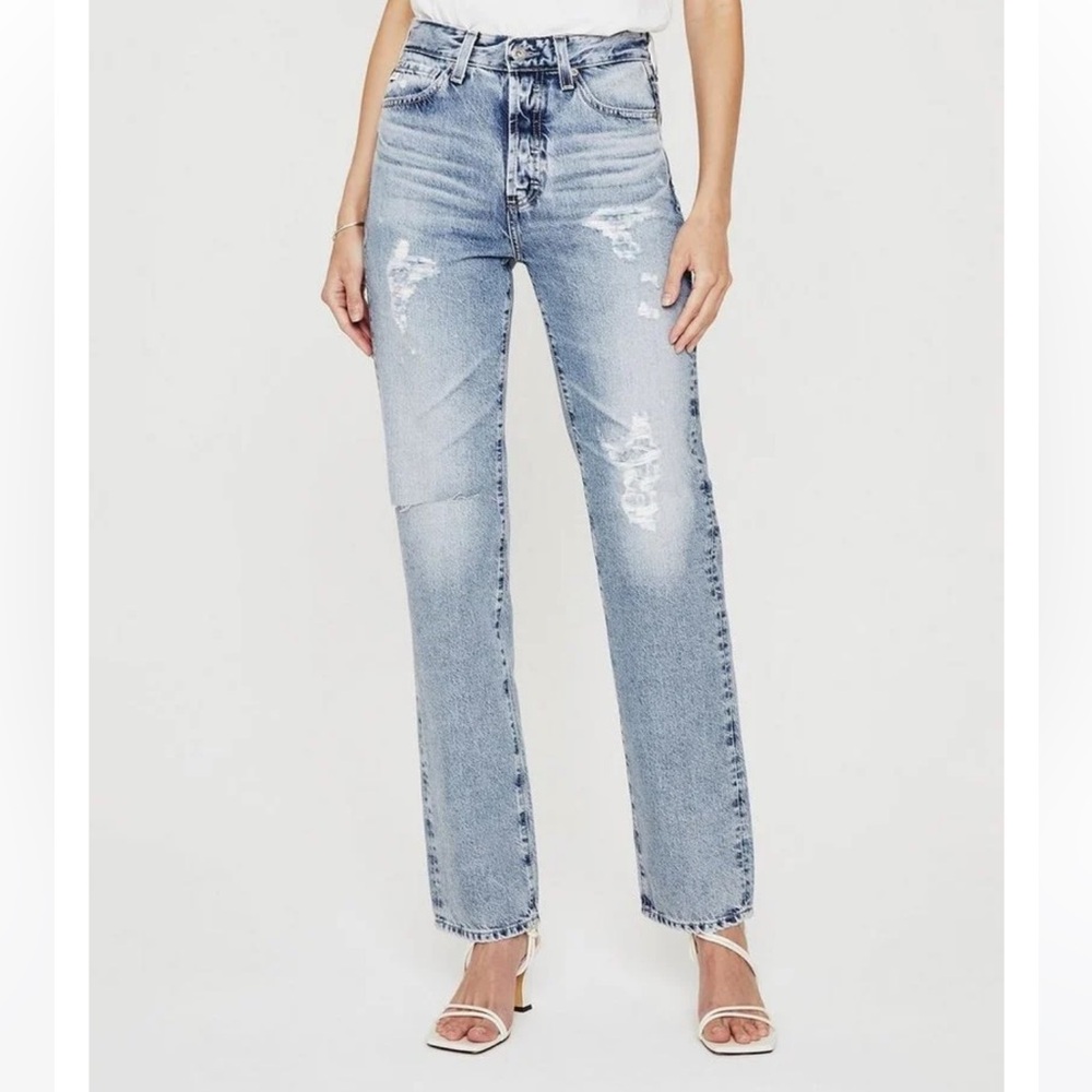 ADRIANO GOLDSCHMIED Alexxis Straight High Rise Distressed Women’s Jeans Size 28